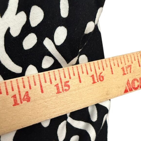 Diane Von Furstenberg DVF Target Sea Spots Midi Wrap Dress Medium Black White - Picture 10 of 10